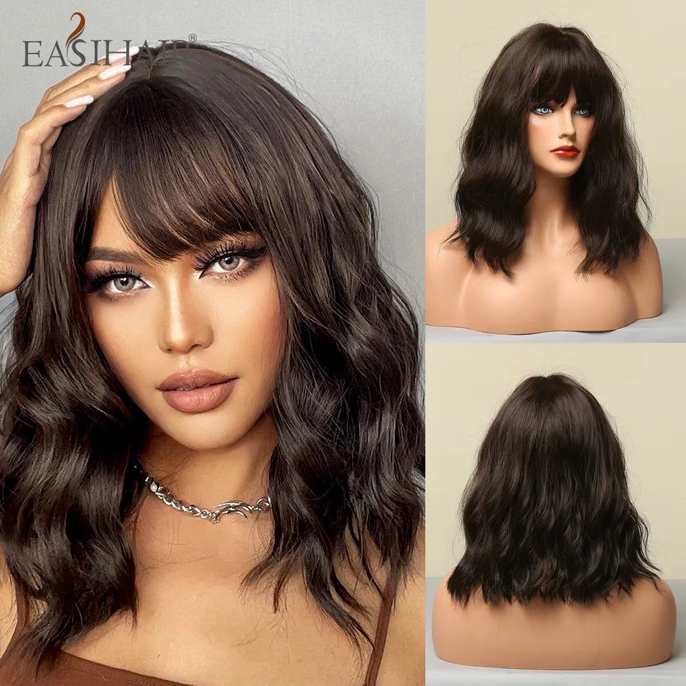 Ombre Brown & Blonde Synthetic Wig