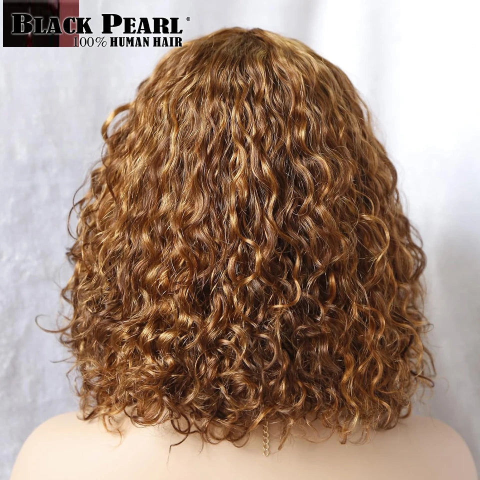 Black Pearl Short Bob Human Hair Wig – Pixie, Curly & Fringe Styles