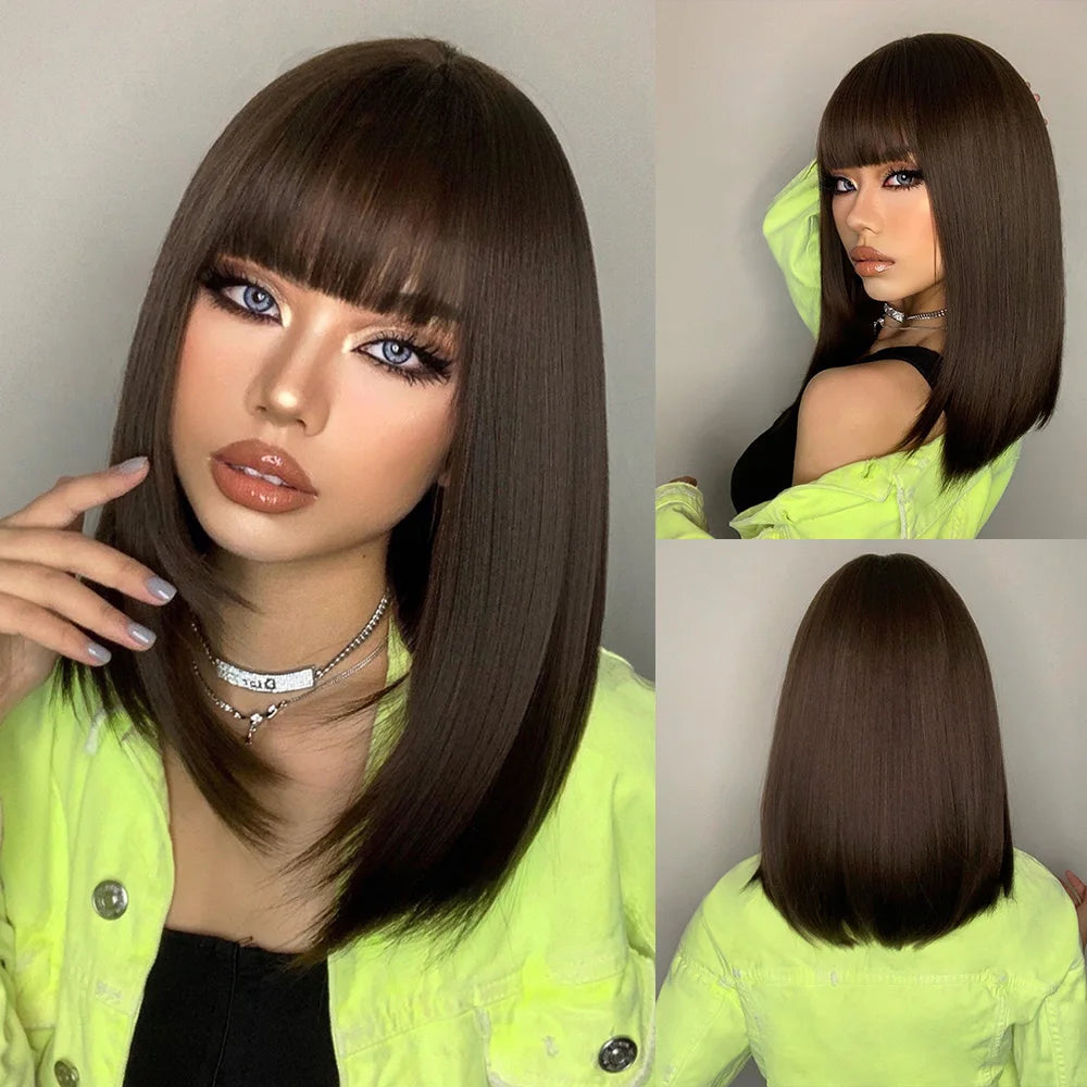 Ombre Brown & Blonde Synthetic Wig