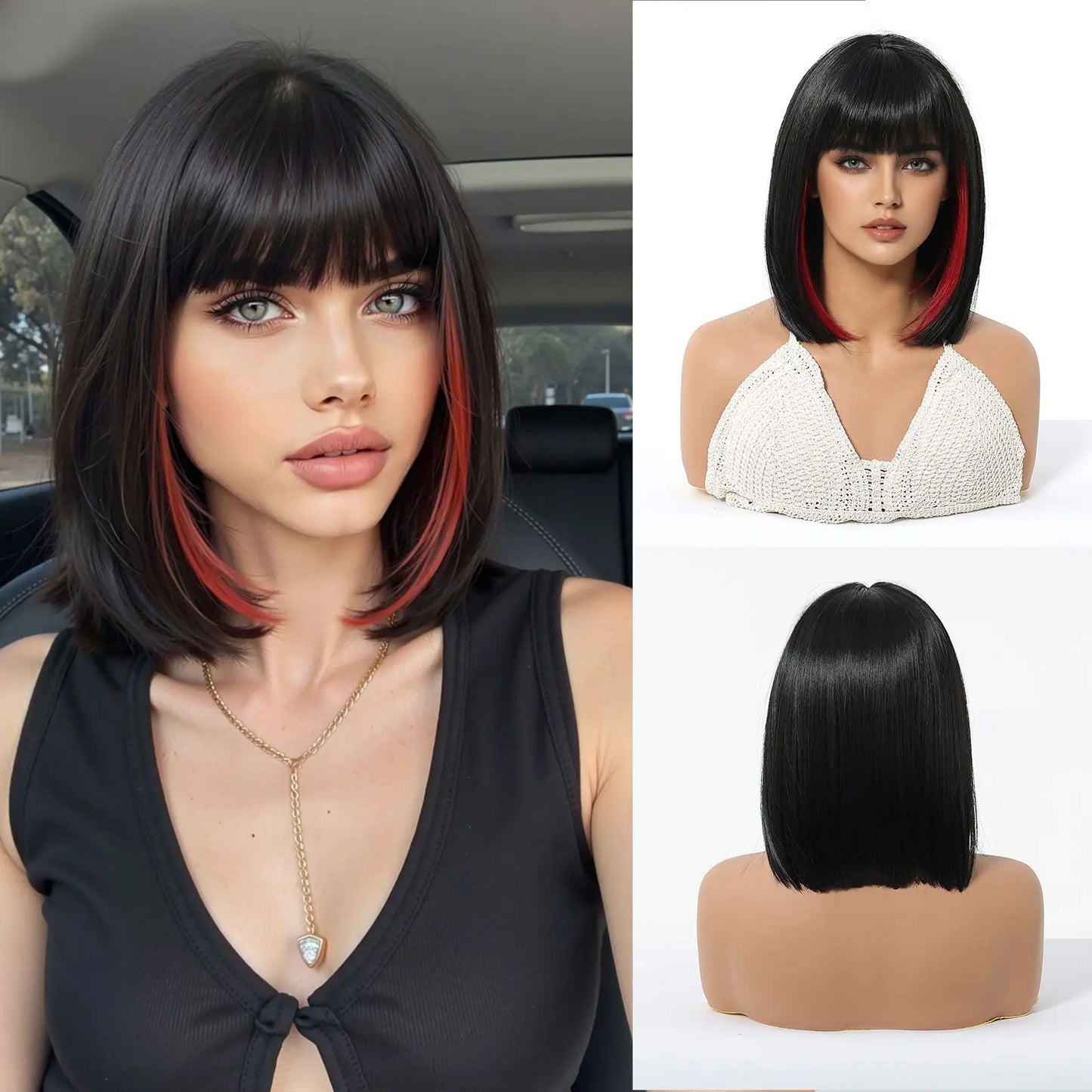 Ombre Brown & Blonde Synthetic Wig