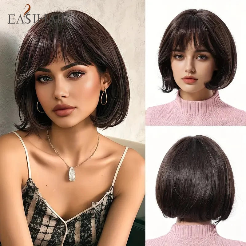 Ombre Brown & Blonde Synthetic Wig