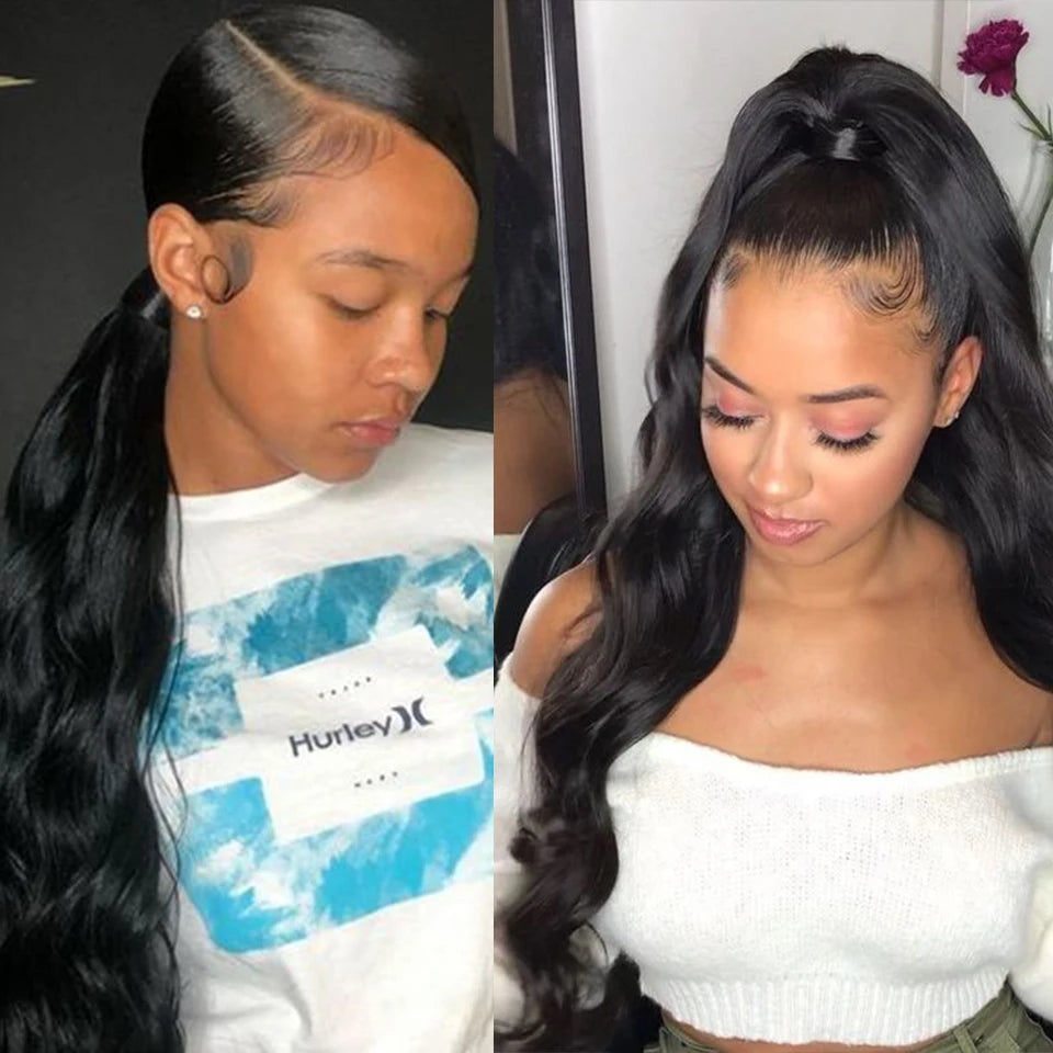 Wrap Around Ponytail Human Hair Brazilian Body