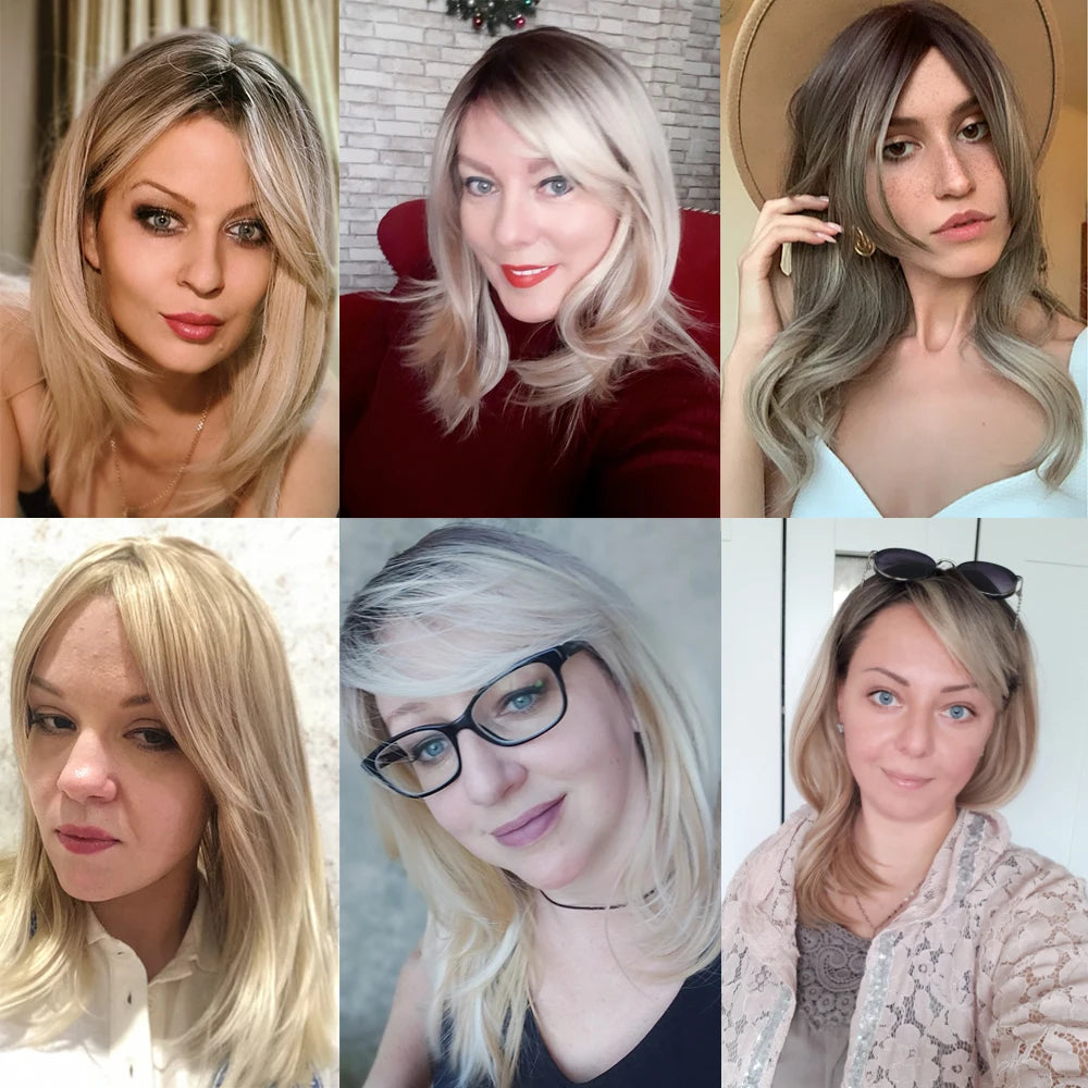 Ombre Brown & Blonde Synthetic Wig