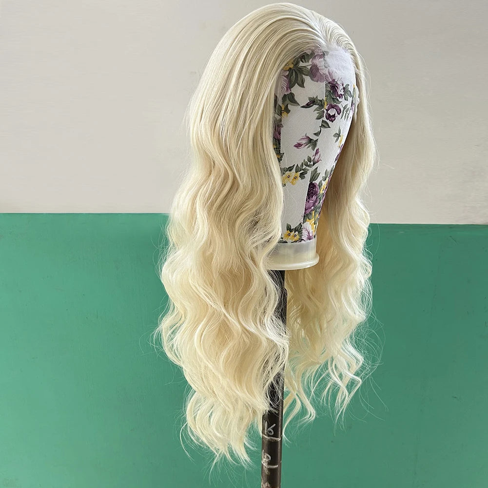 Blonde Lace Wig – Wavy, Natural Hairline for Women & Cosplay