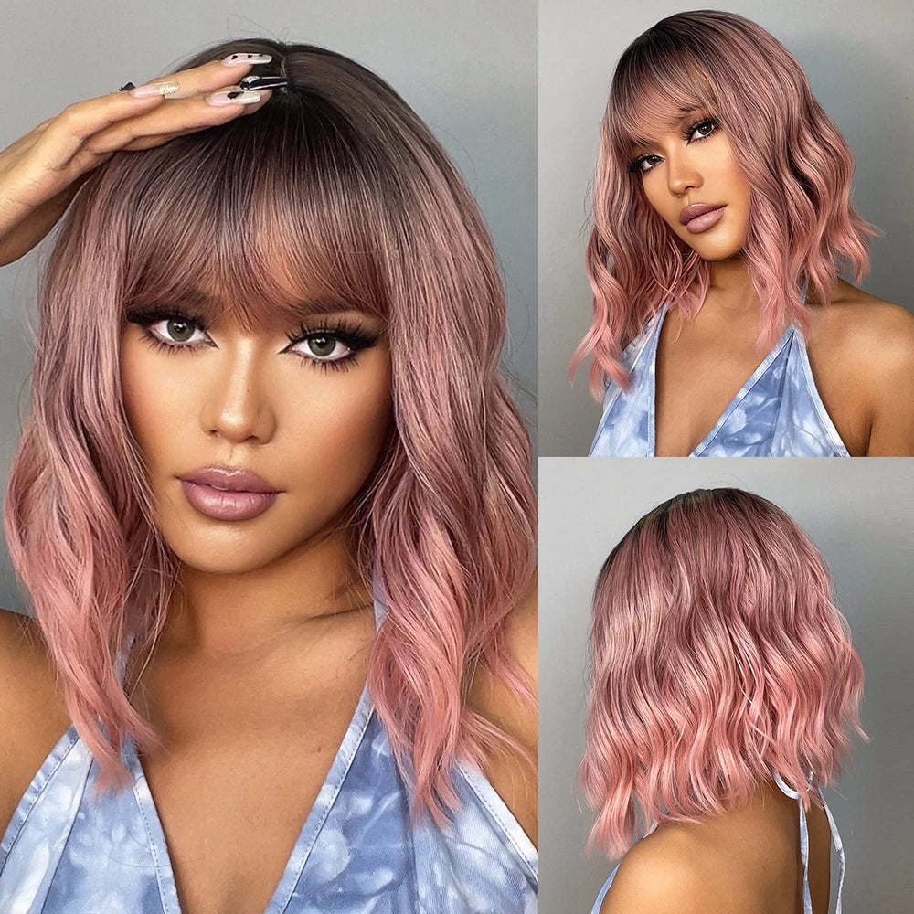 Ombre Brown & Blonde Synthetic Wig