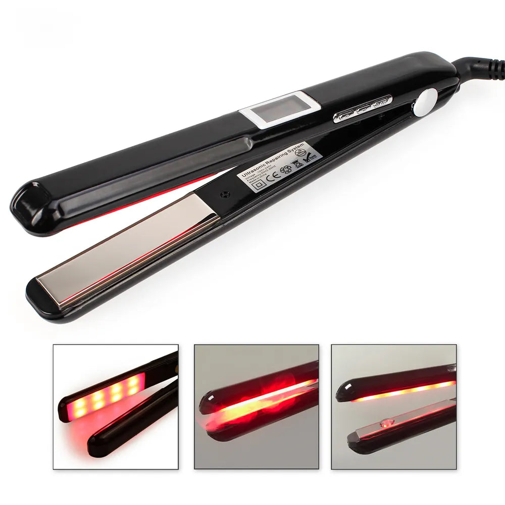 Infrared Ultrasonic Flat Iron for Damaged Hair